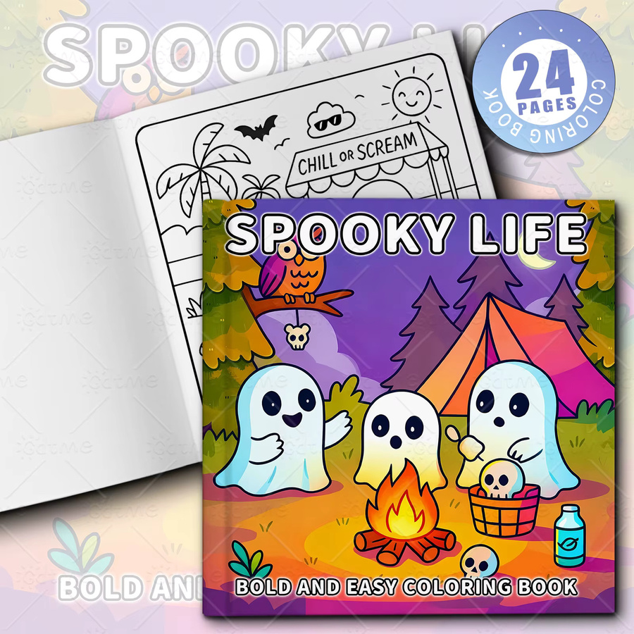 SPOOKY LIFE Malbuch für Erwachsene, Fantasy, ab 14 Jahren - Bild 2