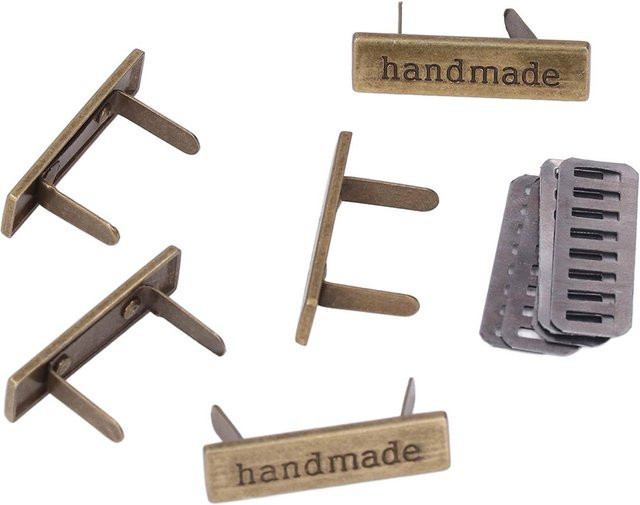 Shoemst Manuelle Metall-Etiketten zum Handbedrucken für DIY-Projekte an Kleidung, Jeans, Schuhen und Taschen in Gold - Bild 1