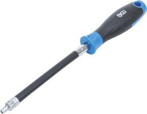 BGS Flexibler Schraubendreher mit Rundgriff E-Profil E 4, Klingenlänge 150 mm, Schwarz - Bild 1