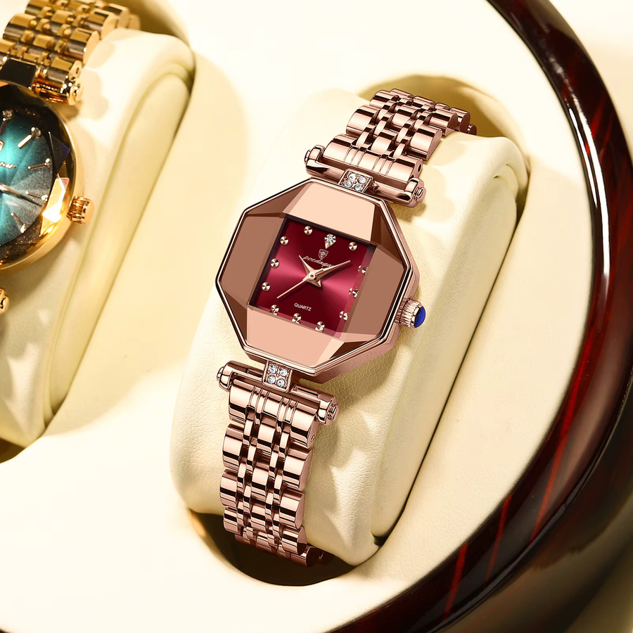 Poedagar Armbanduhr Edelstahl, Quarz, Roségold, Damen - Bild 2