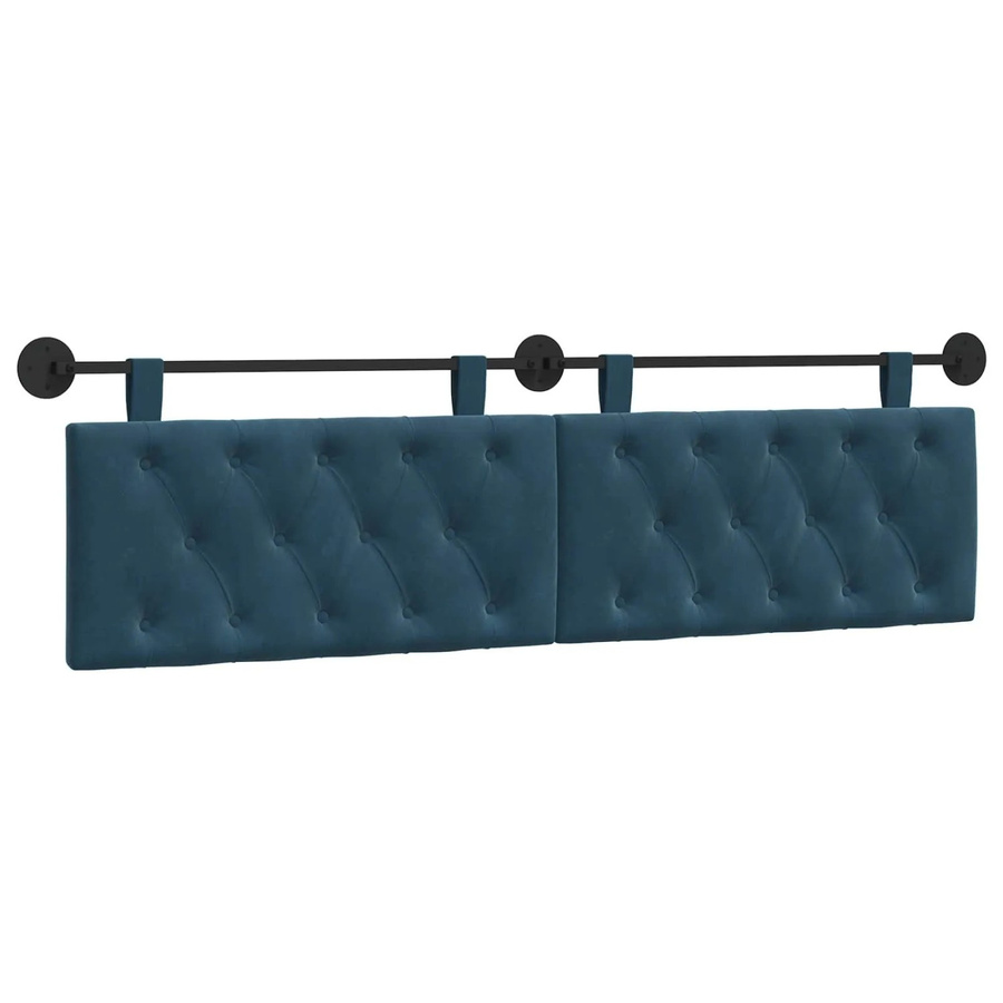 vidaXL Wandmontiertes Hängemodell in Blau aus Samt, Breite: 170 cm, Tiefe: 55 cm, Höhe: 7 cm - Bild 2