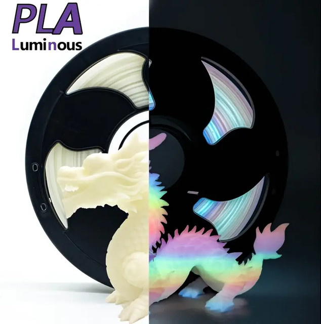 MANLANG Regenbogen PLA Filament 1,75mm Lumineszierendes Multicolour Filament für FDM 3D-Drucker, 250g Spule - Bild 1