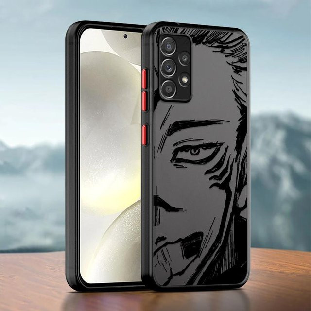 Anime Sukuna Jujutsu Kaisen Handyhülle mit weichen Kanten für Samsung Galaxy A15 4G 5G A22 A23 A24 A25 A31 A32 A33 A34 A52 A53 A54 A72 A73 in Schwarz und Transparent - Bild 1