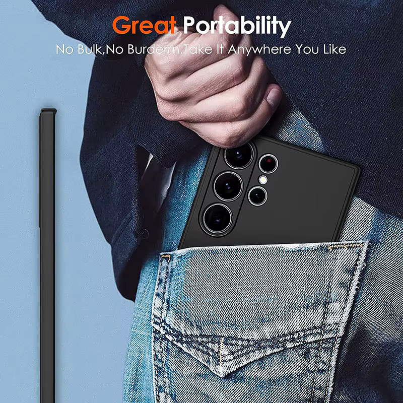 Matte Silikon Schutzhülle für Samsung Galaxy S25 Ultra S24 Ultra S23 Ultra S23 Plus S21 FE in Schwarz - Bild 6