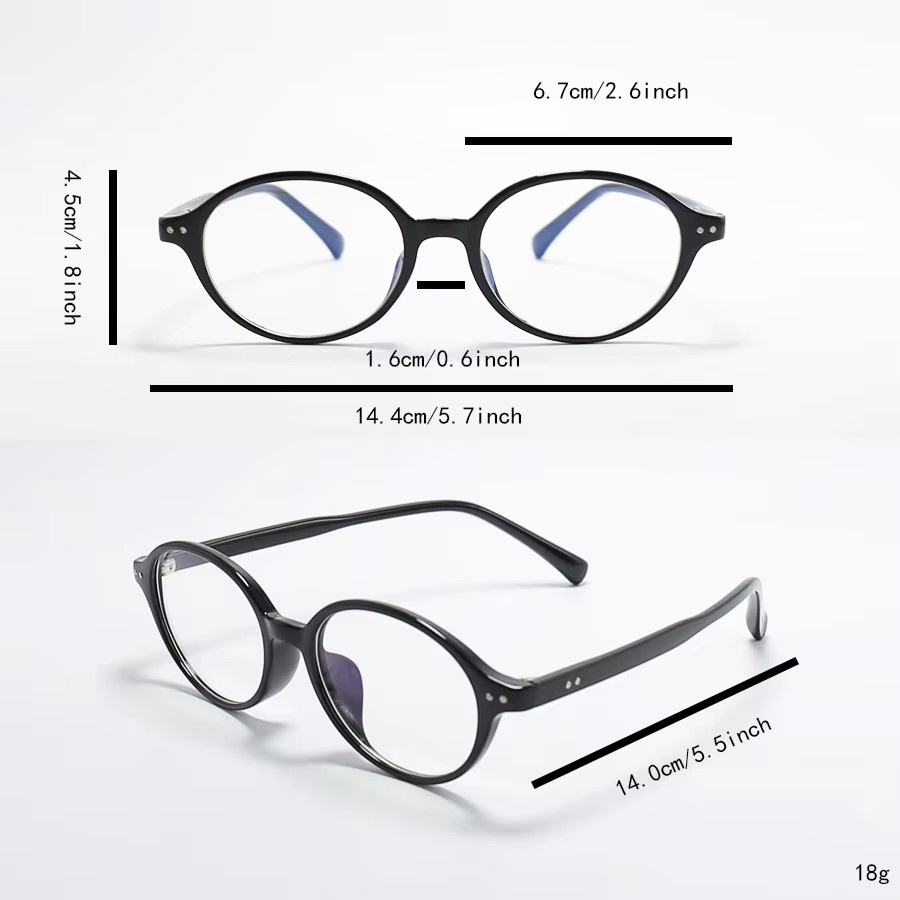 RELEN Brille, Unisex, oval, Vollrand, Kunststoff, schwarz - Bild 2