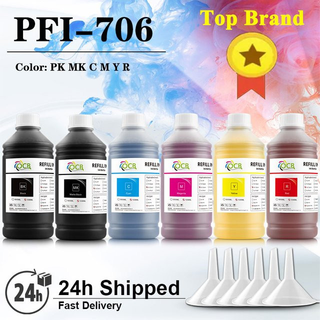 Canon Pigment Tinte für ImagePROGRAF IPF8400SE und IPF6400SE, 6er Pack, 1000 ml pro Flasche - Bild 1