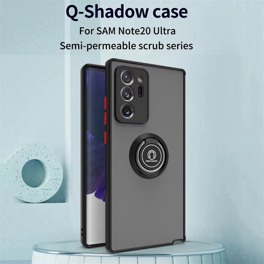 Magnetische Schutzhülle für Samsung Galaxy S8 S9 S10 S10 Plus Note 8 9 10 20 Plus Ultra mit Ringhalterung und Standfunktion in Schwarz - Bild 5