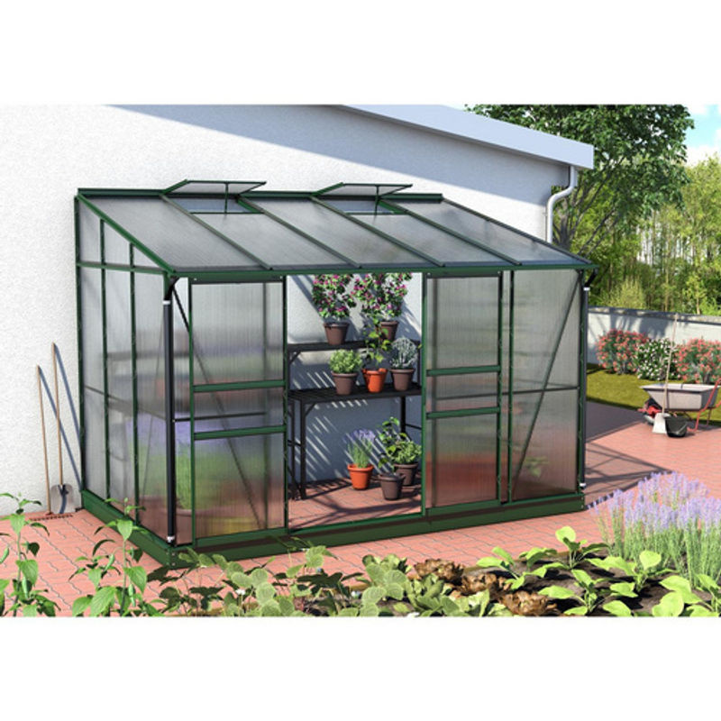 VITAVIA Gewächshaus Osiris in Grün mit Aluminiumrahmen und Kunststoffwänden, 6,5 m² - Bild 2