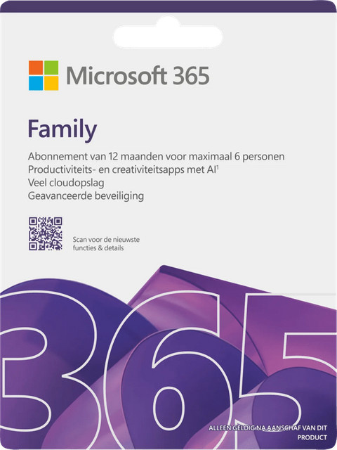Microsoft 365 Family Office Suite Mehrsprachiges Abonnement für 1 Jahr als Digitaler Download Code - Bild 1