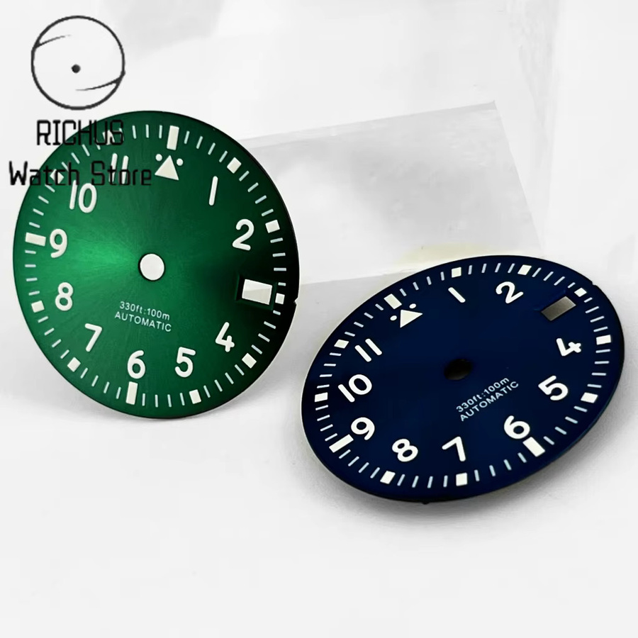 RICHUS Zifferblatt, Grün, Leuchtend, 29 mm, Unisex, Uhrenzubehör - Bild 4