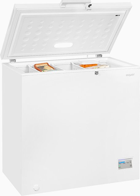 Exquisit GT200-HE-040E Gefriertruhe in Weiss, B/T/H: 198,0 x 55,5 x 91,0 cm - Bild 1