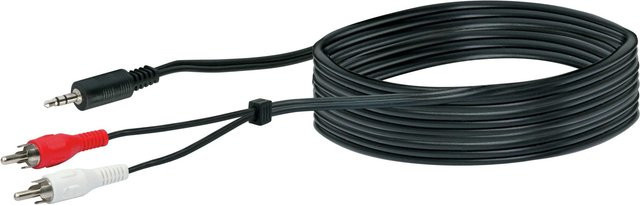 Schwaiger Audio Adapterkabel Schwarz mit 3,5 mm Jack, Länge: 5 m - Bild 1