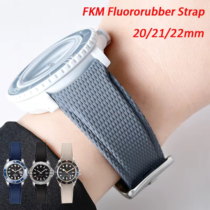 strapfreak Uhrenarmband Kautschuk, Schwarz, Unisex - Bild 2