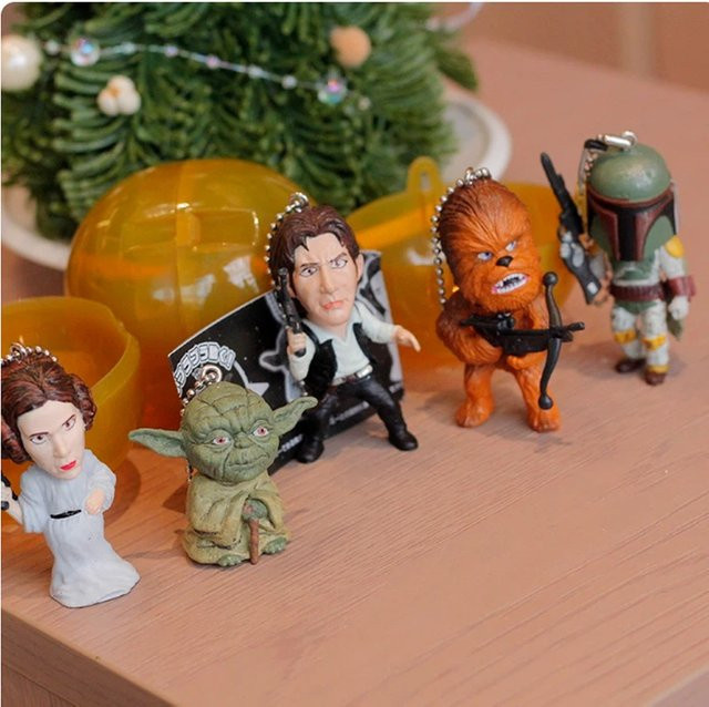 HEROCROSS Star Wars Schlüsselanhänger Blind Box, 5-teiliges Set, Mini Actionfigur - Bild 1
