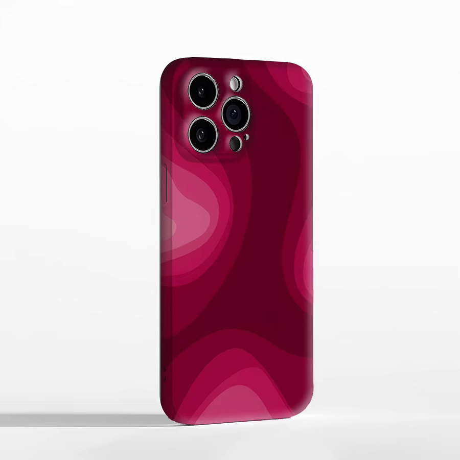Blush Swirls Handyhülle für Apple iPhone 11 bis iPhone 17 Pro Max Plus mit doppelschichtiger Rückseite in Pink - Bild 1