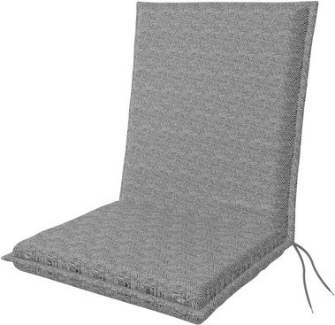 DOPPLER Sitzauflage Art in Grau mit abnehmbarem Bezug und Schaumstofffüllung, B/L/H: 48 x 100 x 6 cm - Bild 1