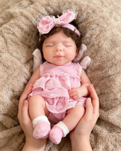 Saskia Mädchenpuppe, Silikon, Rosa / Pink - Bild 1