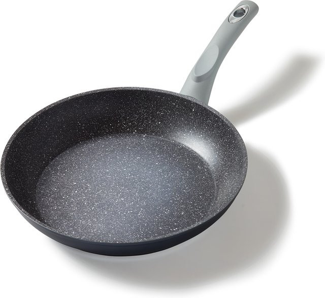 STONELINE Gourmundo Bratpfanne Schwarz, Durchmesser: 28 cm, antihaftbeschichtete Pfanne mit echten Steinpartikeln für alle Herdarten inklusive Induktion - Bild 1