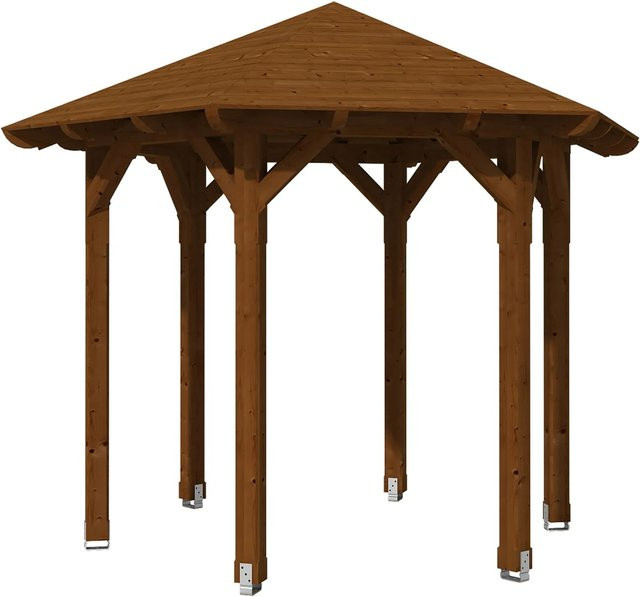 Skan Holz Pavillon Colmar 1 aus Douglasie in Nussbaum Braun B/H/T: 360 x 312 x 292 cm - Bild 1