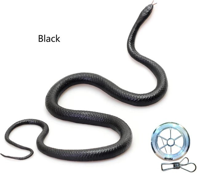 Fashnics Schlangenstreich mit Schnurclip, Gummi-Schlange, schwarz - Bild 1