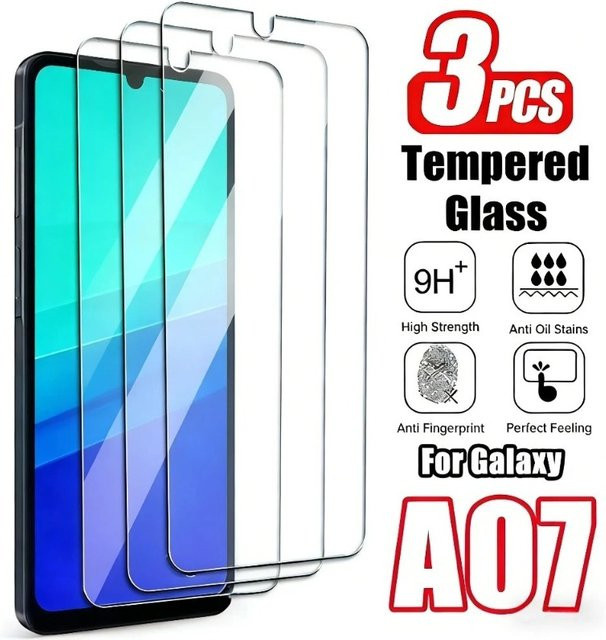 3er Pack Ultra HD Displayschutzfolie aus gehärtetem Glas für Samsung Galaxy A05 A15 A16 A17 A25 A26 A35 A36 A53 A55 A56 A73 in Transparent - Bild 1
