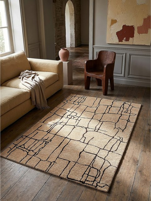 Abstrakt Teppich Kadima Design in Creme-Schwarz B/T: 200 x 300 cm - Bild 1