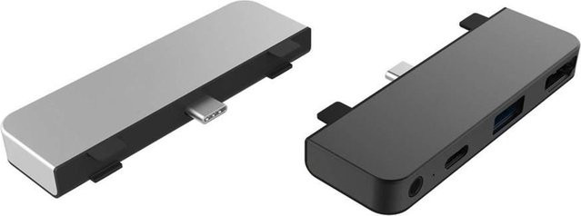 HyperDrive 4-in-1 USB-C Hub für iPad Pro mit USB-C, USB-A und 3,5 mm Klinkenanschluss in Silber - Bild 1