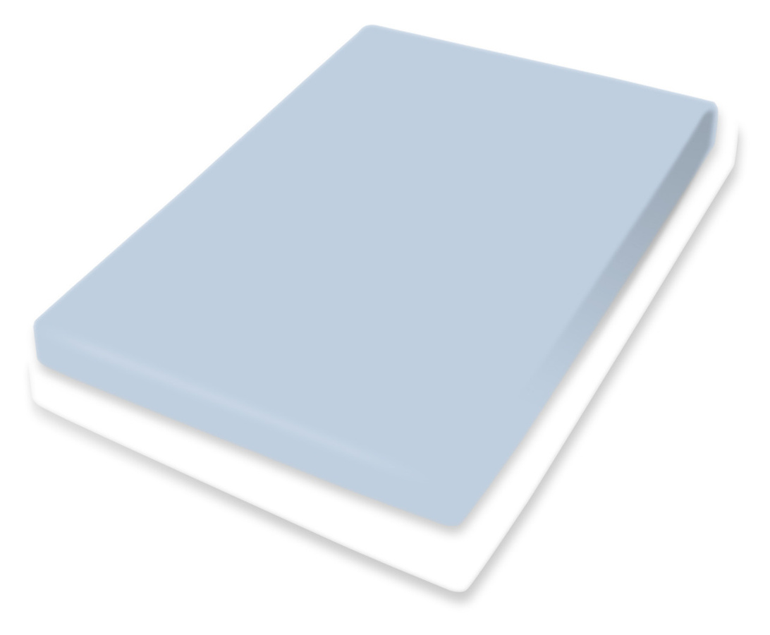 Bassetti Topper Spannbetttuch T7/052 Aqua in Blau aus Baumwolle - Bild 1