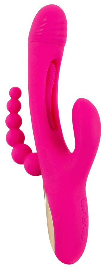 Sweet Smile Rabbitvibrator Triple Vibe With Flicking Tongue mit Anal-Stimulator in Pink - Bild 2