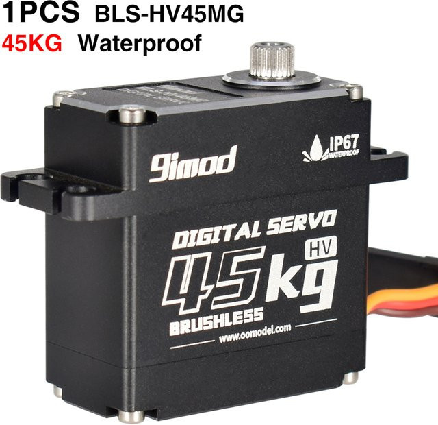 9imod BLS-HV45MG Servo, wasserdicht, aluminium gehäuse, digital, metall getriebe - Bild 1