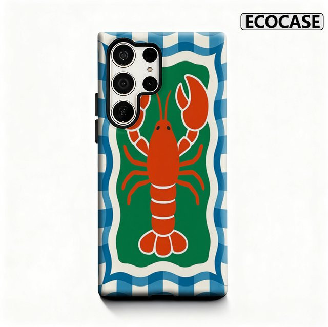 Gingham Hummer Handyhülle für Samsung Galaxy S25 Ultra, S24 und S23 Ultra Plus mit glänzender doppellagiger Rückseite in Multicolour - Bild 1