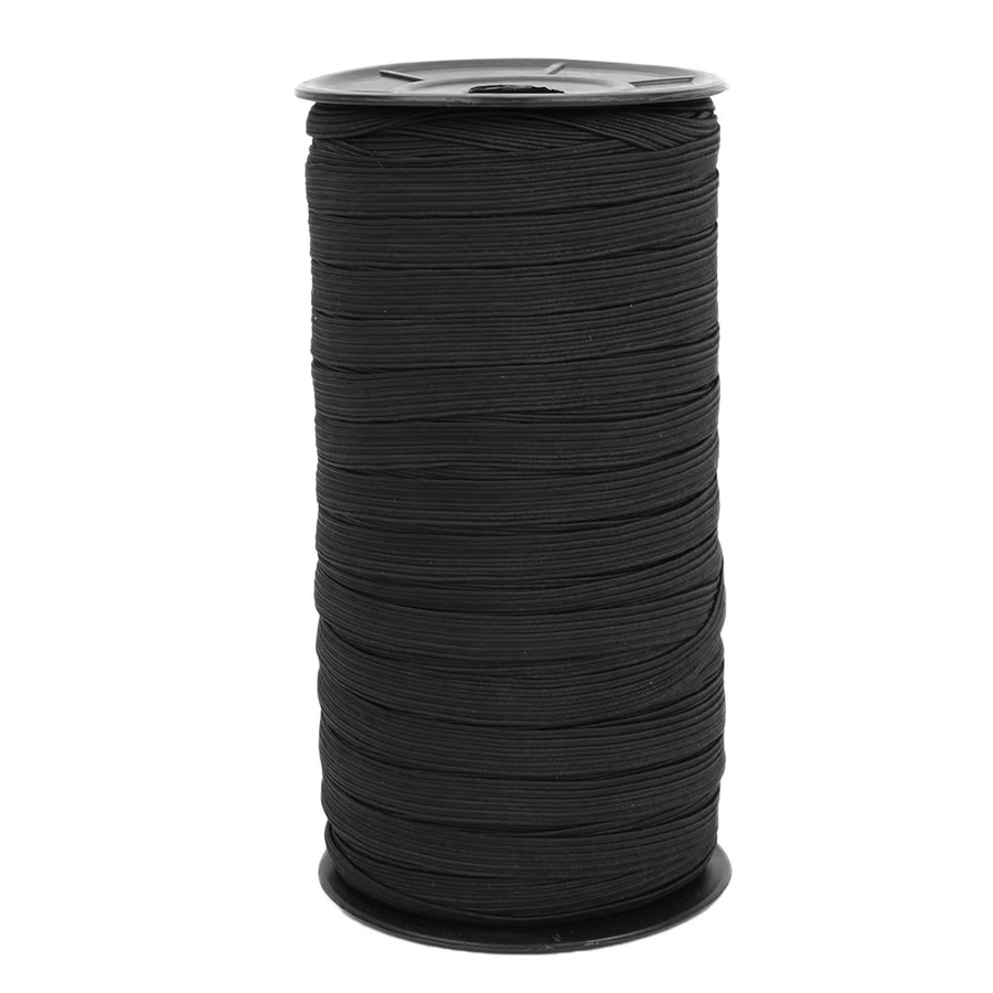 Elastisches Flachgestricktes Gummiband für Kleidung und DIY-Projekte, Schwarz, 8 mm Breite, 91,44 m Länge - Bild 4
