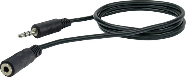 Schwaiger Audio Verlängerungskabel Schwarz mit 3,5 mm Jack, Länge: 1,5 m - Bild 1