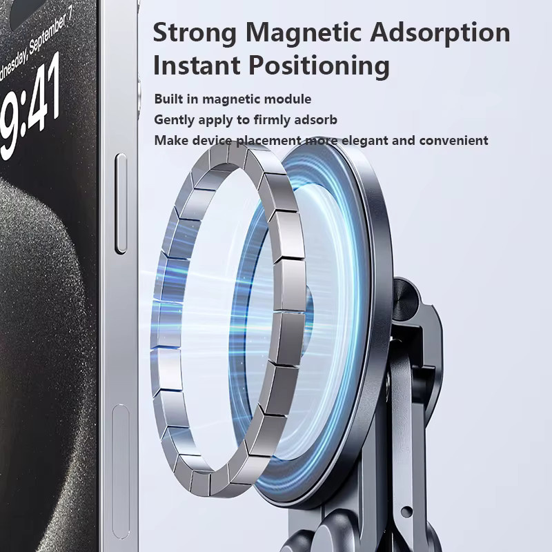 Prichiamo Magnetischer Klappbarer Laptop- und Tabletständer aus Aluminiumlegierung in Grau - Bild 2