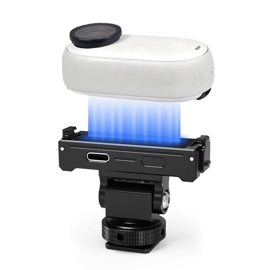 Magnetische Schnellverschlusshalterung mit Ladestation und Kaltschuh-Adapter für Insta360 Go 3S, verstellbare Lenker-Kamerahalterung - Bild 2