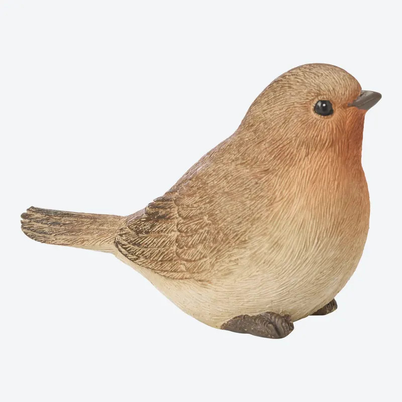 NKD Deko-Vogel Rotkehlchen aus Polyresin in Braun, B/T/H: 6 x 5 x 9 cm - Bild 2