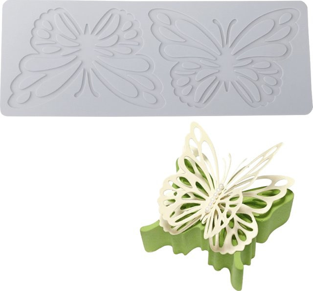 Meibum Silikonform Schmetterlings-Fondant-Spitzenmatte für Schokolade und Gebäck - Bild 1