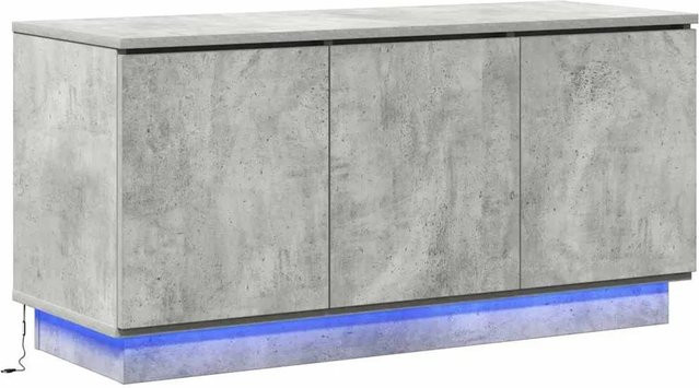 vidaXL TV-Schrank mit LED in Betongrau aus Holzwerkstoff, B/T/H: 100 x 38 x 49 cm - Bild 1