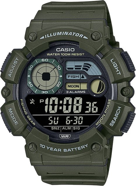 Casio Digitaluhr, Quarz, Kunststoff, Schwarz, 50 mm, Herren - Bild 1