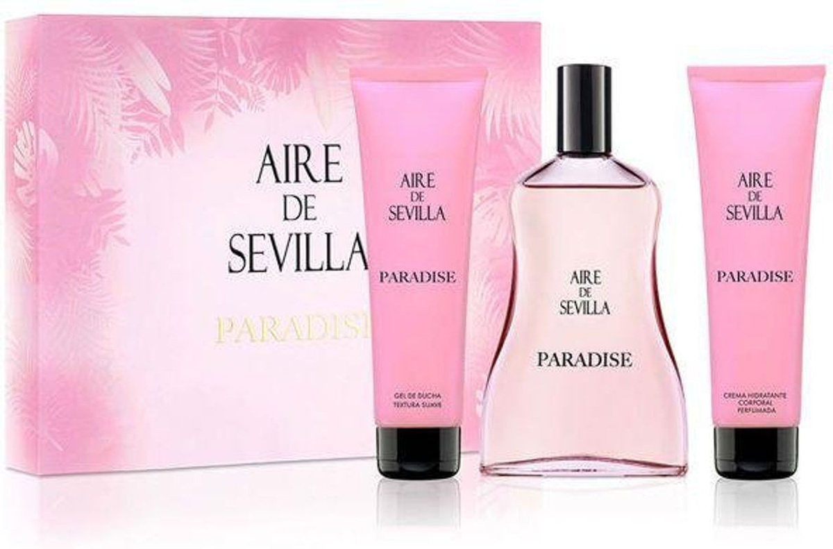AIRE DE SEVILLE Paradis 3er Set aus Glas in Rosa mit floralem Design - Bild 1