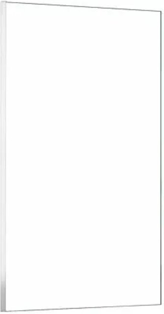 Duschparadies Badewannenaufsatz Duschwand aus ESG Festglas mit Easy-Clean-Beschichtung, Farbe Silber Matt, B: 75 cm, H: 140 cm - Bild 1