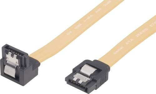 Renkforce SATA II (300) Kabel L-Typ mit kurzem Stecker, 1x gewinkelt, orange, 0,5 m - Bild 1