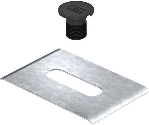 OBO Bettermann Befestigungswinkel aus Metall in Silber, 25 Stück - Bild 1
