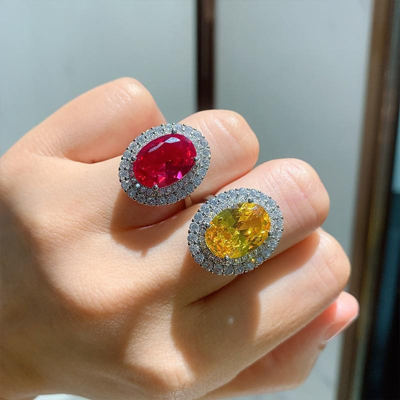 Ring 925 Silber, Rubin, Smaragd, Zirkonia, Damen, Vintage - Bild 1
