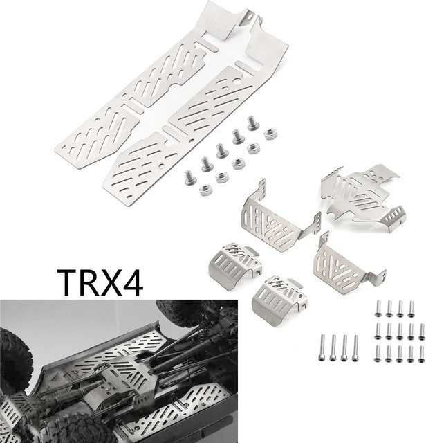 TRX4 Edelstahl Armor Chassis Anti-Rutsch-Platte, Metall, Grau, Zubehör - Bild 1