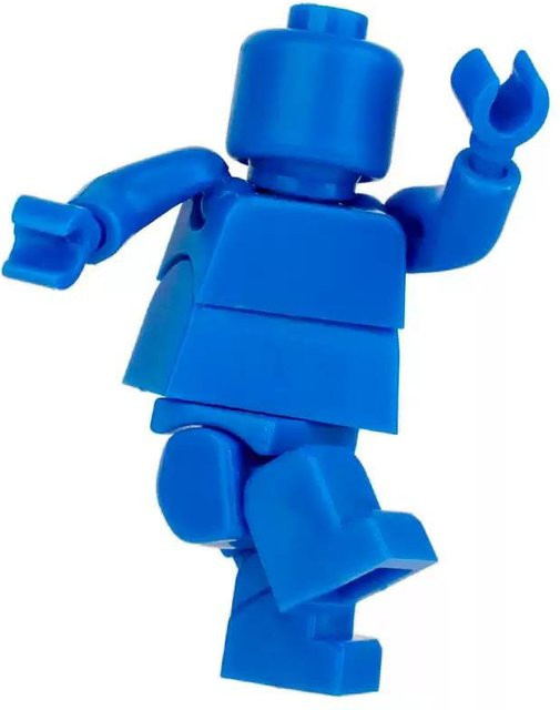 MagicMonkey Mehrgelenk Beweglicher Baustein Minifigur, blau, 1-teiliges Set - Bild 1