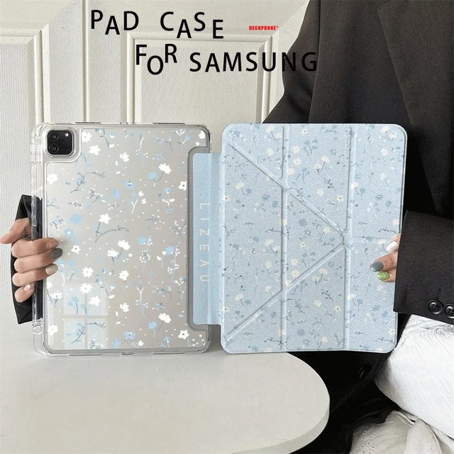 Samsung Galaxy Tab Schutzhülle mit Blumenmuster und 360 Grad Faltung für Galaxy Tab A8 A9 A11 FE S6 Lite S7 S8 S9 S10 FE - Bild 1