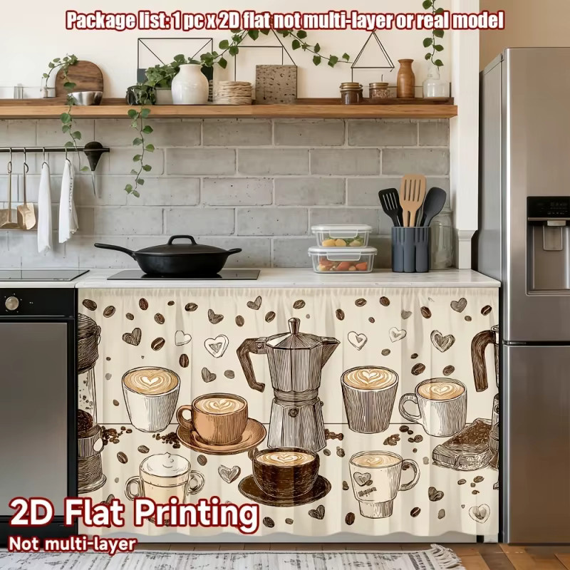 VIKAMA Coffee Love Tischrock aus Polyester zur Schrankdekoration - Bild 2