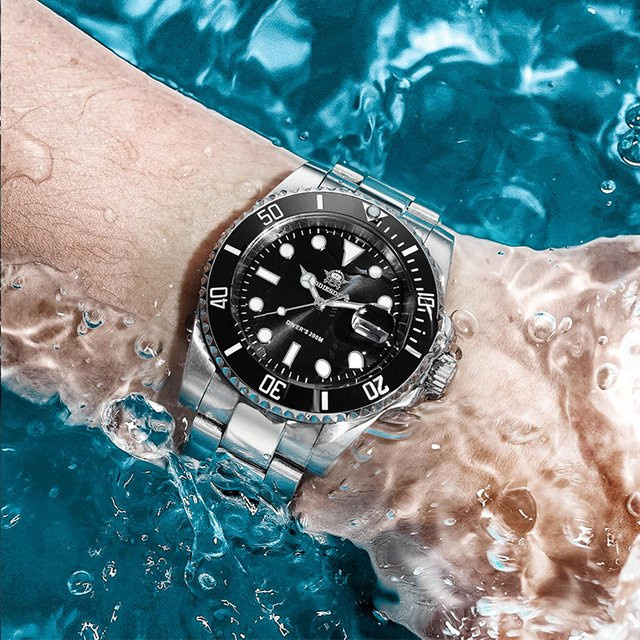 ADDIESDIVE Armbanduhr, Edelstahlgehäuse, Keramik-Lünette, 41 mm, Herren - Bild 1