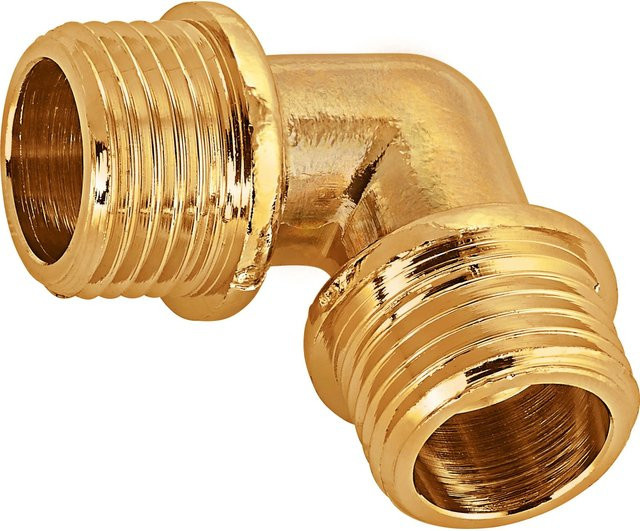 LUX-TOOLS Gewinde-Winkel aus Messing mit 3/4 Zoll (26,4 mm) in Gold-Optik - Bild 1
